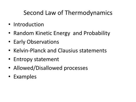 Ppt Second Law Of Thermodynamics Powerpoint Presentation Free