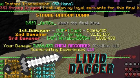 Obtaining The Livid Dagger Hypixel Skyblock Youtube