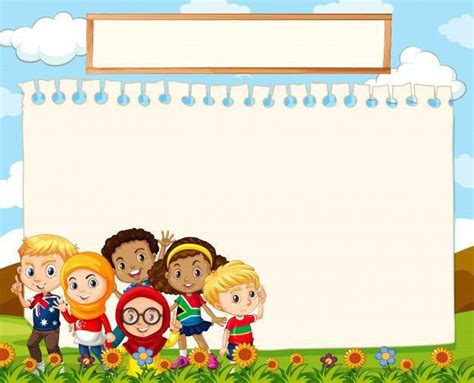 Border Powerpoint Background Design For Kids