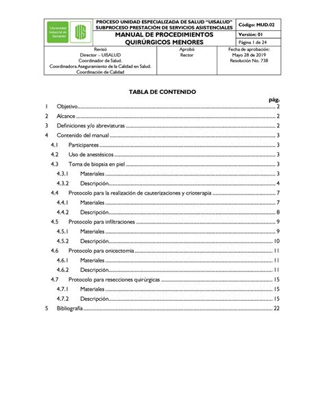 Manual De Procedimientos Quir Rgicos Menores Autor Universidad