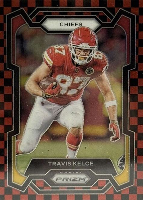 Travis Kelce 2023 Prizm 151 Black Red Checker SSP Price Guide