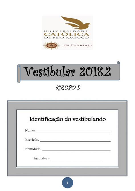 PDF Vestibular 2018 UnicapEste caderno de provas contém 40 questões