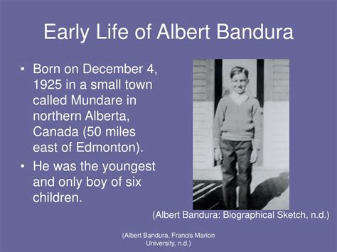 Albert Bandura Early Life