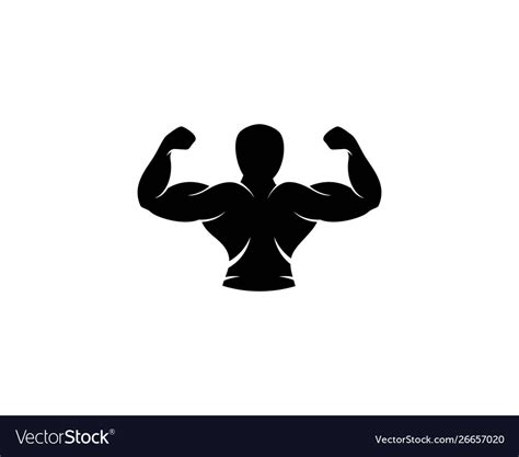 Bodybuilder logo Royalty Free Vector Image - VectorStock