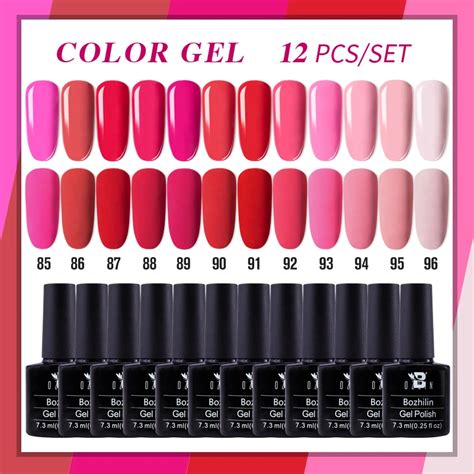 P S Set Gel Unha Polon S Kit Cores Embeber Fora Led Uv Prego