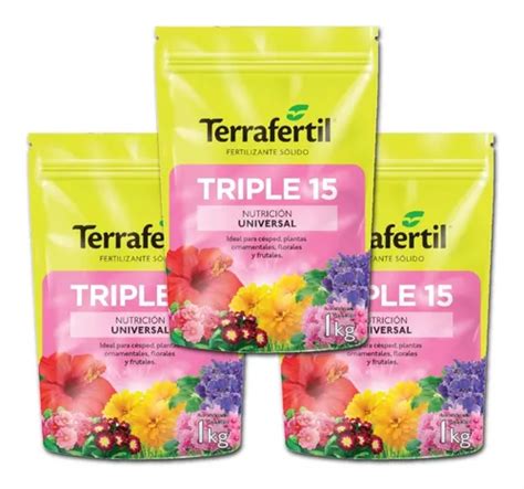 Fertilizante Triple 15 Terrafertil 1kg X 3u Forastero Beccar