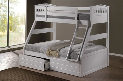 Ashley White Duo Double Single Bunk Beds Bunk Beds With Storage Bunk Beds Cool Bunk Beds