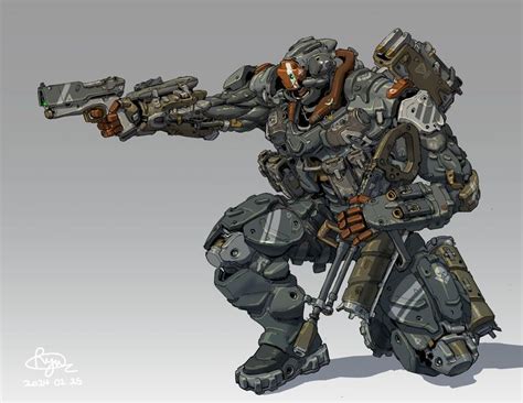 Mecha Trooper Taeun Ryu In 2024 Armor Concept Mecha Tanks Robot