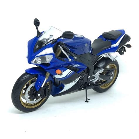 Miniatura Moto Yamaha YZF R1 Azul 1 10 Welly Minimundi Br