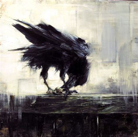 Artist Lindsey Kustusch Crow Painting Abstract Art Painting Bird Art