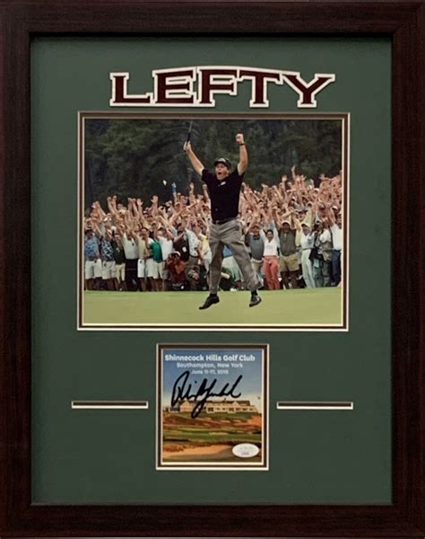 Phil Mickelson Signed 16x20 Custom Framed Cut Display Jsa Coa