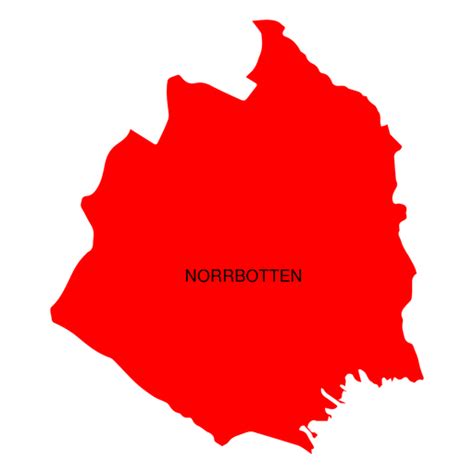 Norrbotten County Map PNG & SVG Design For T-Shirts