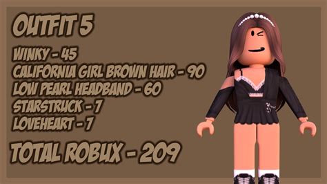 Aesthetic Roblox Outfits Under Robux Youtube