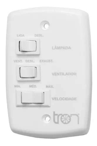 Dimer Chave De Ligar Controle Parede Ventilador Teto Tron