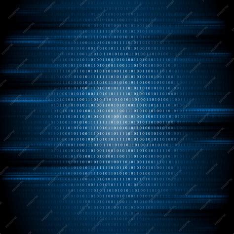 Premium Vector | Dark blue binary code tech background