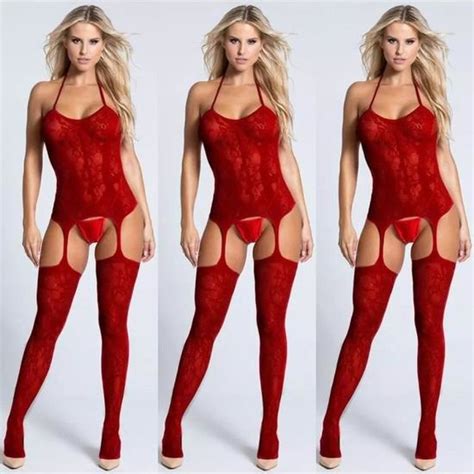 Combinaison Catsuit En Latex Collants En R Sille Pour Femmes Lingerie