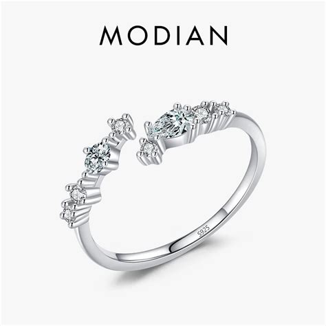 Modian Anillo De Plata De Ley Minimalista Para Mujer Sortija