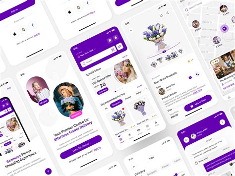 Flower Delivery Mobile App Uiux Design App Ui Figma Behance