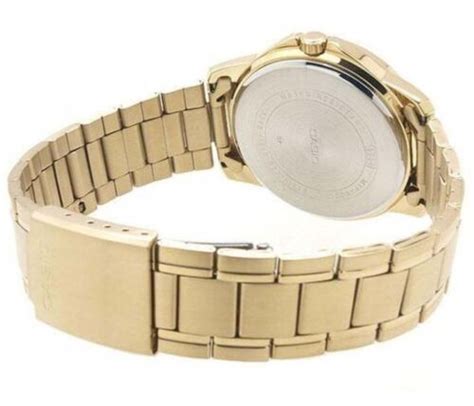 นาฬกา CASIO รน MTP V004G 9BUDF นาฬกาผชาย สายสแตนเลสสทอง หนาปด