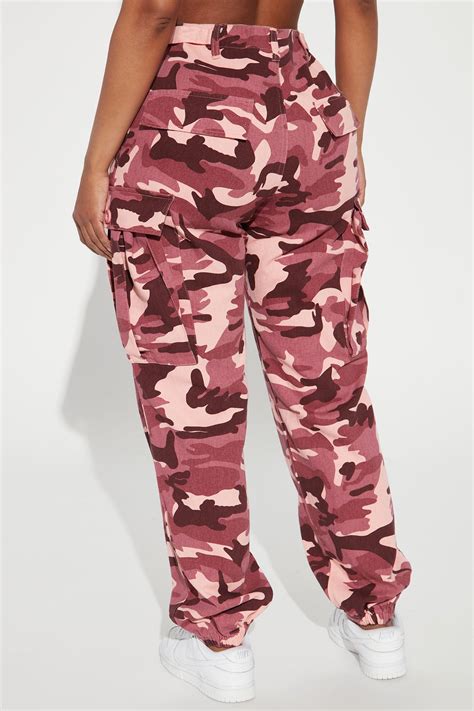 Cadet Kim Oversized Camo Pants Pink Combo Fashion Nova