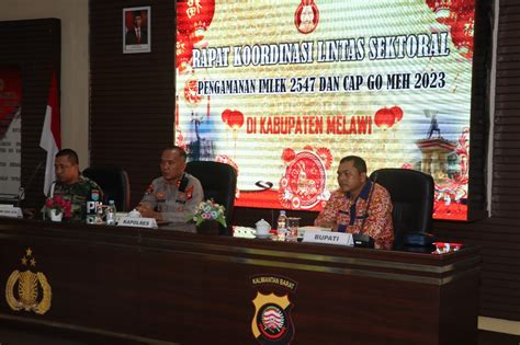 Rakor Linsek Pengamanan Imlek Dan Cap Go Meh 2023 Kapolres Melawi