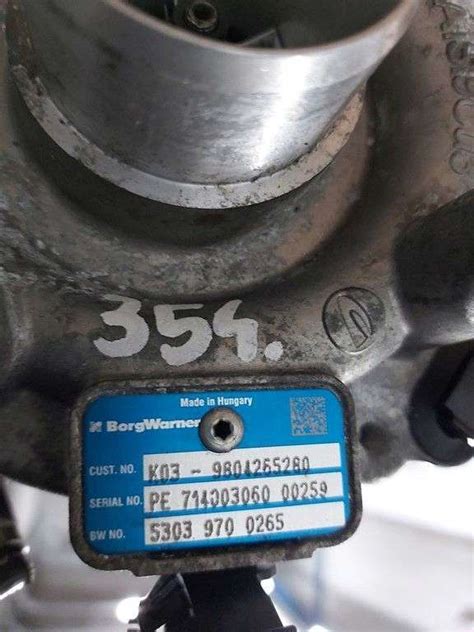 PEUGEOT FORD VOLVO 2 0HDI 53039700265 TURBINA 354 Shrot Pl