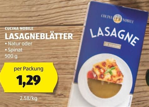 Cucina Nobile Lasagnebl Tter Lasagne G Angebot Bei Hofer