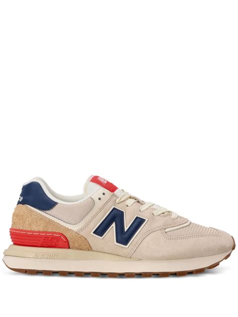 New Balance Legacy Panelled Lace Up Sneakers Neutrals Farfetch