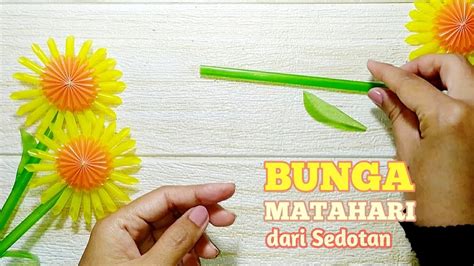 Bunga Matahari Dari Sedotan Mudah Untuk Pemula Drinking Straw