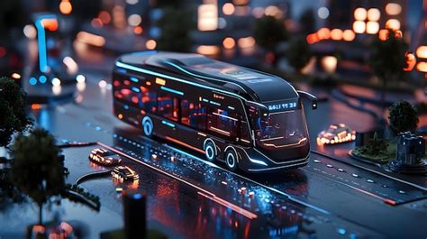 Premium Photo Futuristic Smart City Transit System With Interactive