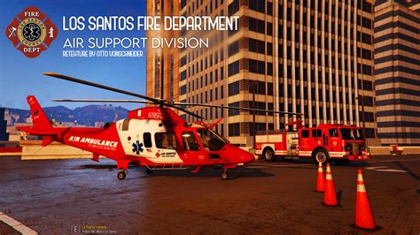 Augusta Westland AW109 LSFD Los Santos Fire Department GTA5 Mods