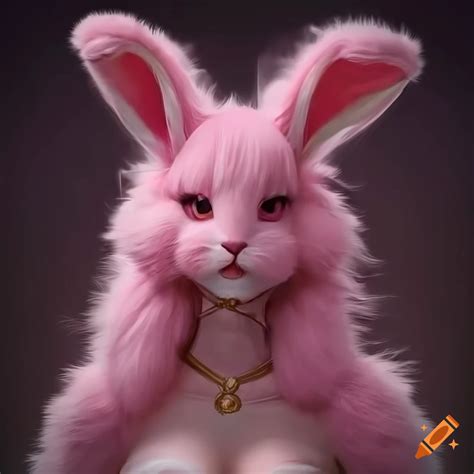 Concept Art Of A Stunning Pink Fur Bunny