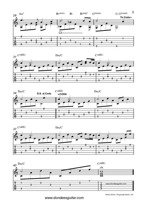 Give Thanks Fingerstyle Tabs Don Moen Dondees Guitar Tabs