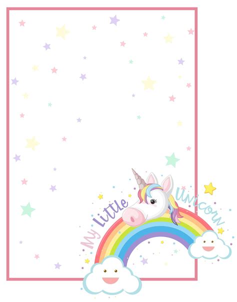 My little unicorn frame 695285 Vector Art at Vecteezy