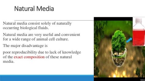 Types of media for cell culture