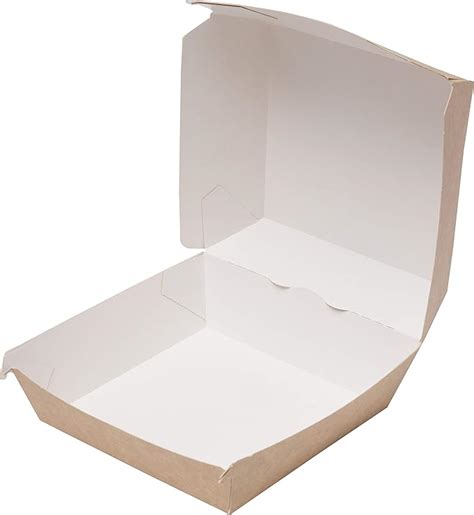 Amazon de Ecocleo Eco Burger Box To Go 75 Stück Pappschachteln mit