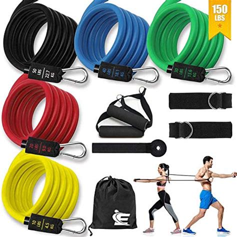 Resistance Bands Set 11 Pcs 5 Stackable Exercise Bands TOP Product