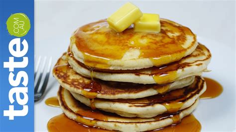 Easy Step By Step Pancake Recipe Taste Au YouTube