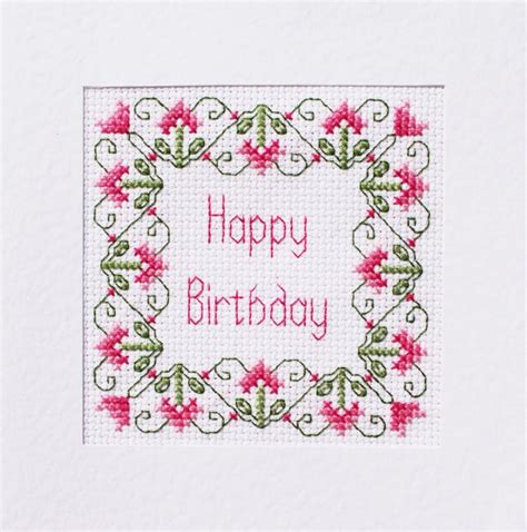 Birthday Cross Stitch Card Kit Many Different Designs List