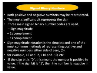 Signed Binary Numbers Ppt