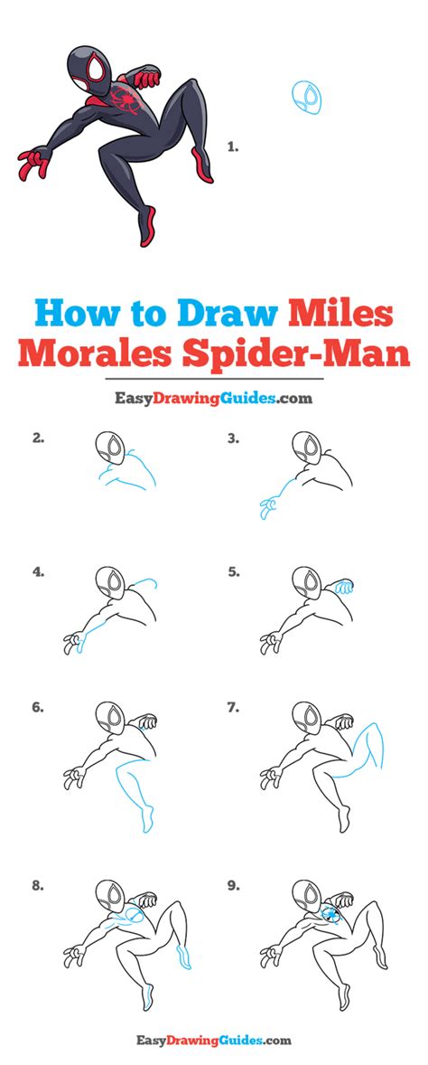 How to Draw Miles Morales Spider-Man - Really Easy Drawing Tutorial