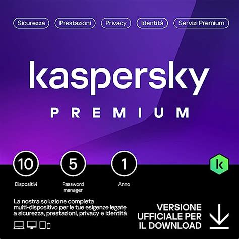 Kaspersky Premium 2023 10 Dispositivi 1 Anno Con Anti Phishing E