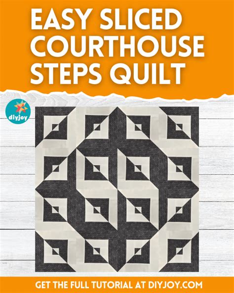 Easy Sliced Courthouse Steps Quilt Block Tutorial