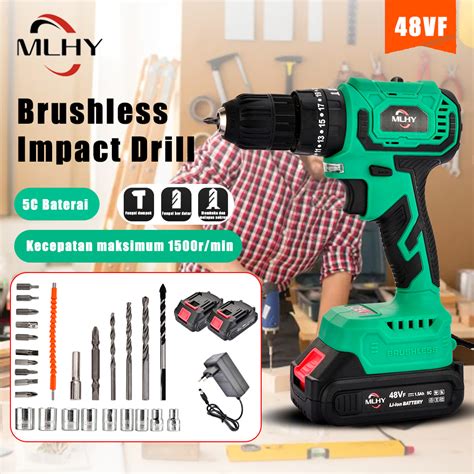 Jual Mlhy Brushless Cordless Impact Bor Vf Mesin Bor Cordless Mm