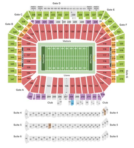 Ford Field Seating Map