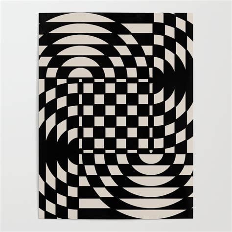 Retro Geometric Op Art Design 222 Poster By Tony Magner Prints Society6