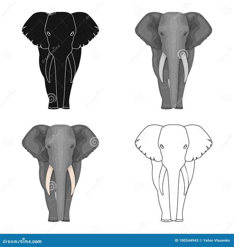 The Elephant, the Biggest Wild Animal. African Elephant with Tusks ...