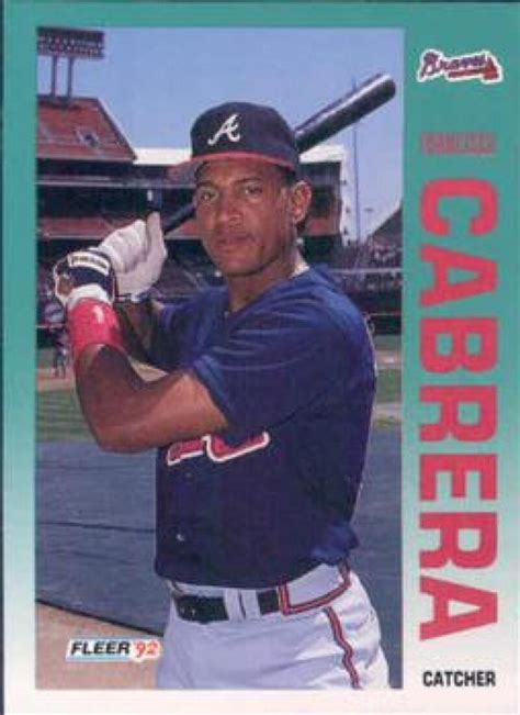 1992 Fleer 355 Francisco Cabrera Vg Atlanta Braves Under The Radar