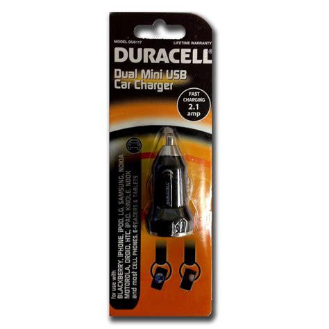 Duracell Dual 31 Amp Mini Usb Car Charger Du6117 Wireless X Press