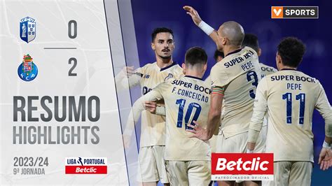 Liga Portugal Betclic 9ª Jornada Resumo Vizela 0 2 FC Porto